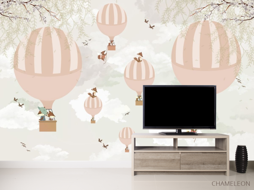 Фотообои воздушные шары с животными - 2