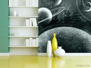 Фотошпалери дизайнерські планети коричневий відтінок - 3