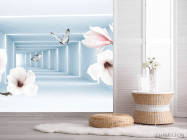 Фотошпалери Тонель і білі магнолії - 2