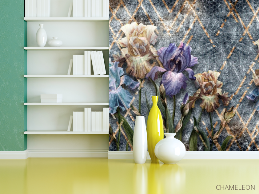 Шпалери Дизайнерські іриси - 3
