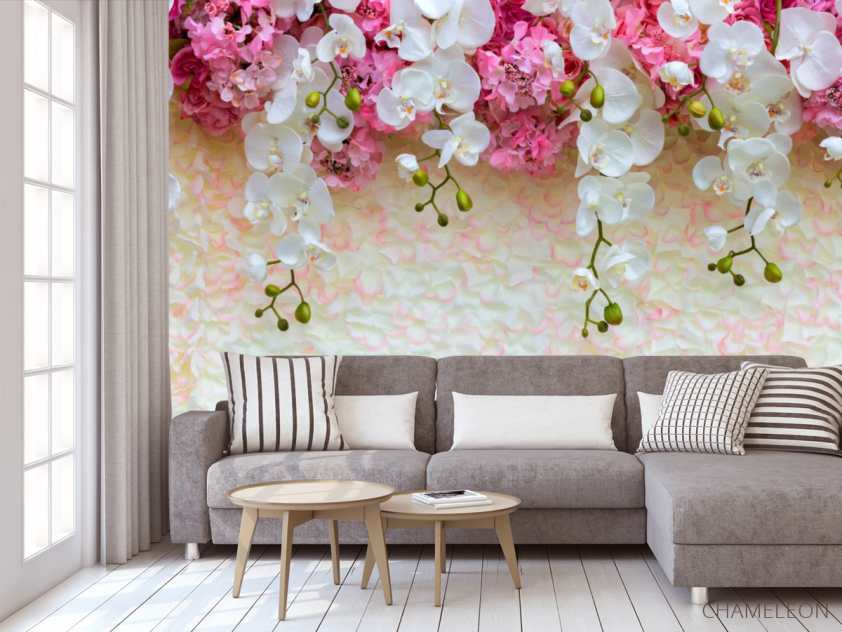 Фотообои цветы с потолка - 3