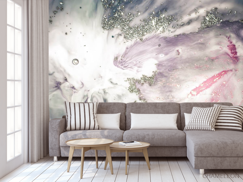 Фотообои fluid art с серебром - 3