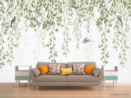 Фотообои Ветки лиственные с потолка - 1