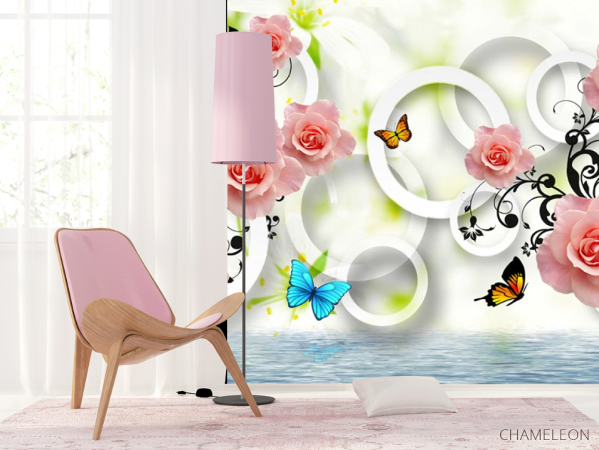 Фотошпалери 3д троянди - 4