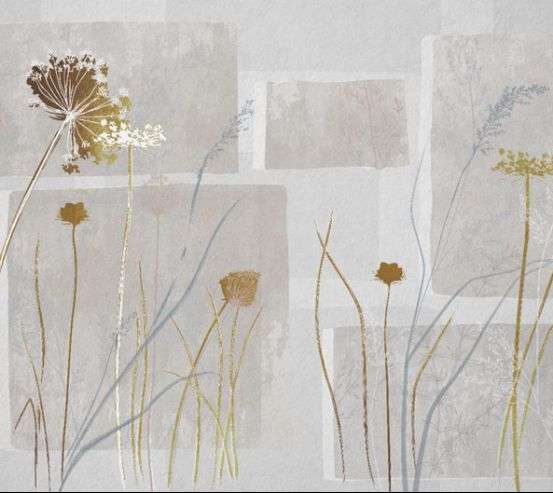 Фотошпалери сушені квіти на сірому дизайнерському тлі. Фотошпалери сушені квіти на сірому дизайнерському тлі. 34378_1