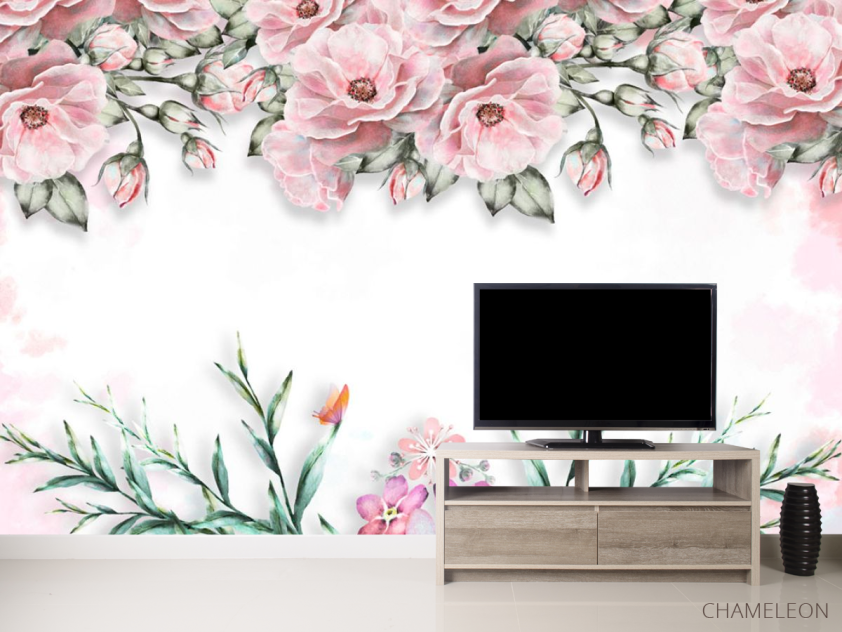 Фотообои Акварельные цветы - 2