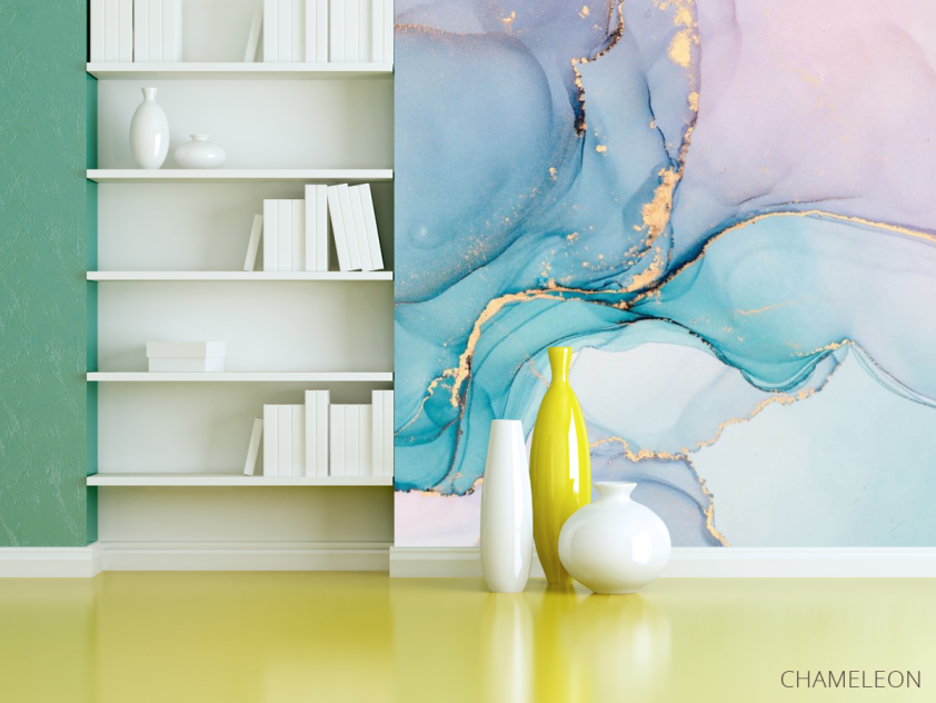 Фотошпалери Fluid art Блакитний - 3