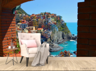 Фотообои разноцветные домики над морем - 4