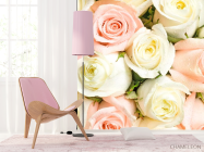 Фотошпалери Білі та кремові троянди - 4