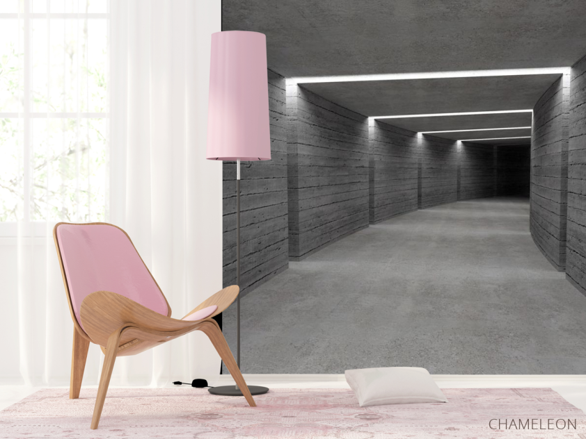 Фотошпалери Сірий дерев'яний коридор - 4