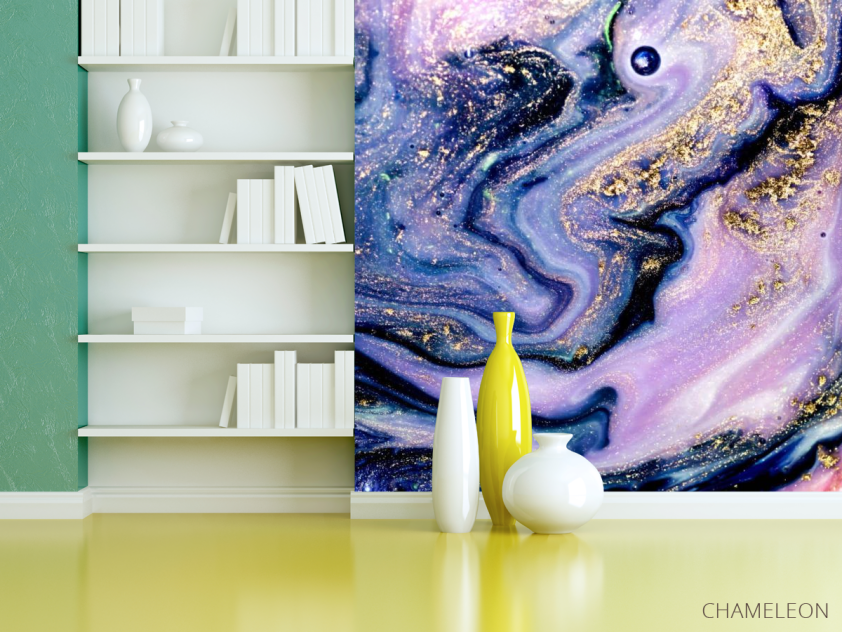 Фотошпалери Фіолетовий Fluid art - 3