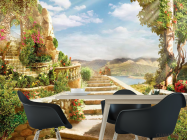 Фотошпалери Сходинки, арка, гори - 1