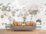 Фотообои 3д карта детская - 1