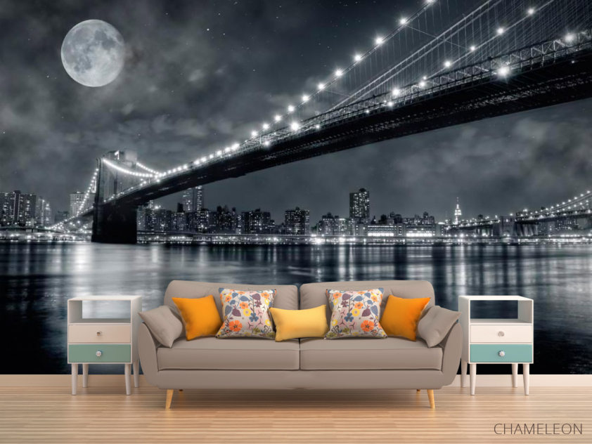Фотообои Мост и луна, New York - 1