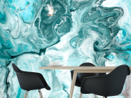 Фотошпалери Fluid art Бірюза - 1