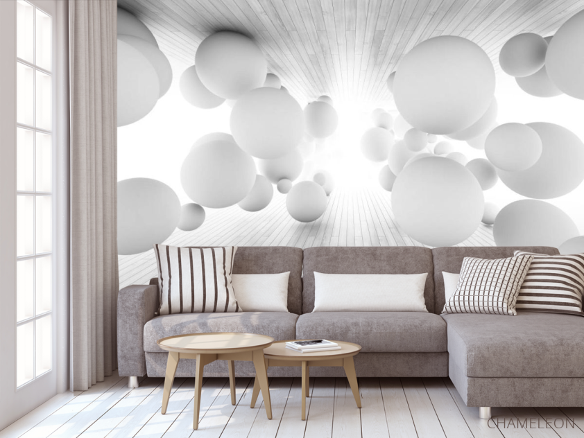 Фотообои Шары серые 3д обьем - 3