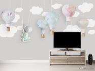 Фотообои воздушные шары с животными - 2