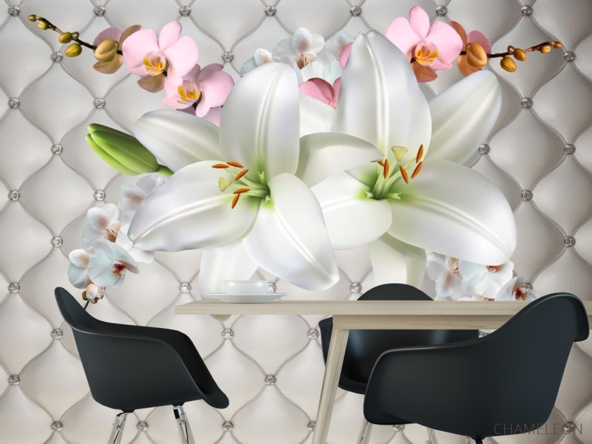 Фотошпалери Лілія на тканини - 1