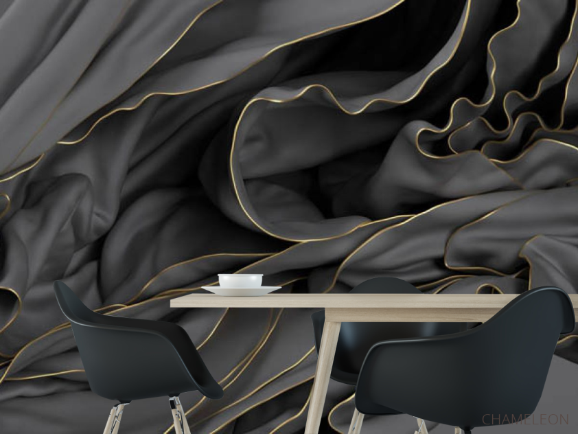 Фотошпалери Чорна Абстракція 3д - 1