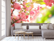 Фотообои розовые цветки - 3