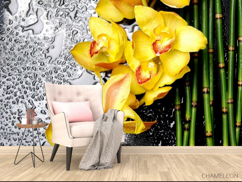 Фотообои Орхидеи желтые - 4