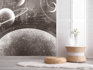 Фотошпалери дизайнерська планета зелений відтінок - 2