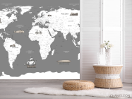 Шпалери в дитячу Карта - 2