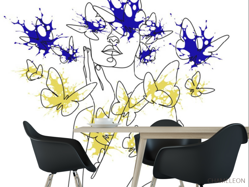 Фотообои абстракция, девушка - 1