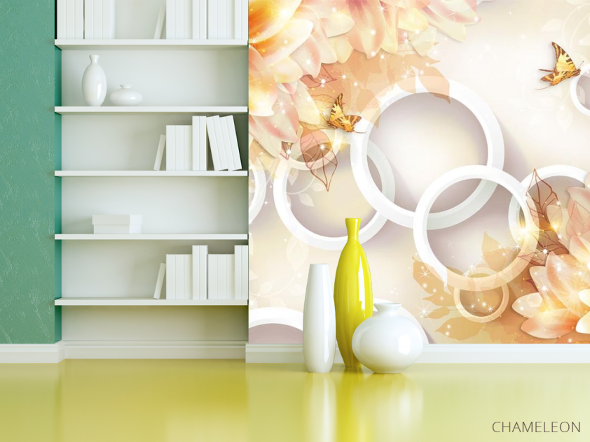 Фотошпалери Жовті хризантеми 3d - 3