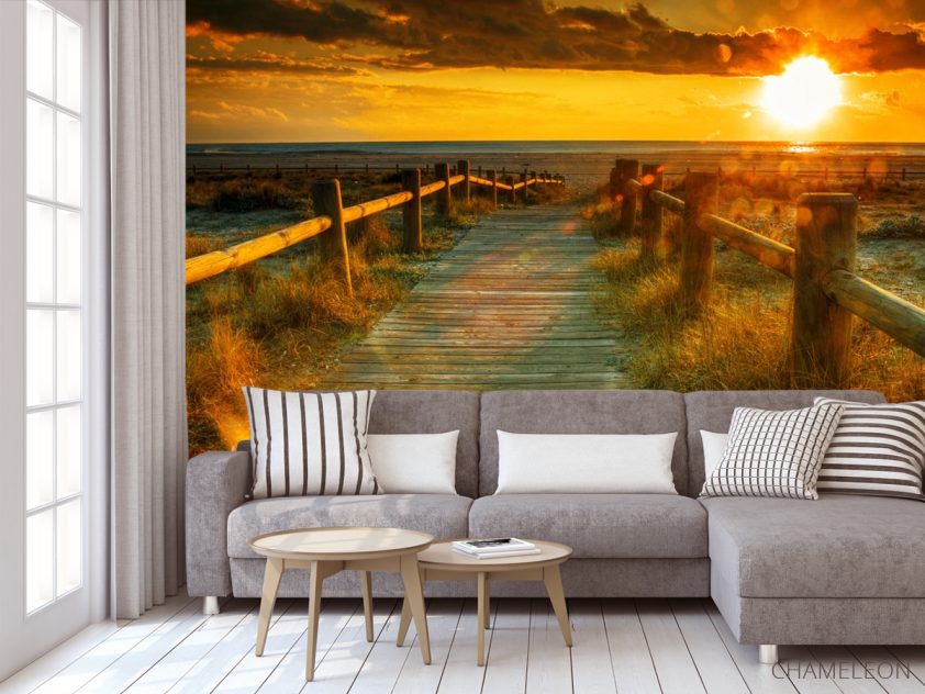 Фотообои Дорога на закате - 3