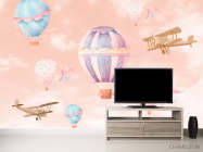 Фотообои Воздушные шары и самолетик - 2