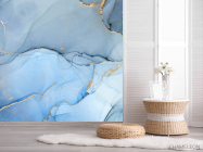 Фотошпалери Блакитний fluid art - 2