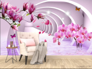 Фотообои Тоннель и орхидеи 3d - 4