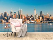 Фотообои Утренний город, причал - 4