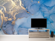 Фотообои Голубой Fluid art - 2