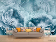 Фотообои Бирюзовые цветы - 1