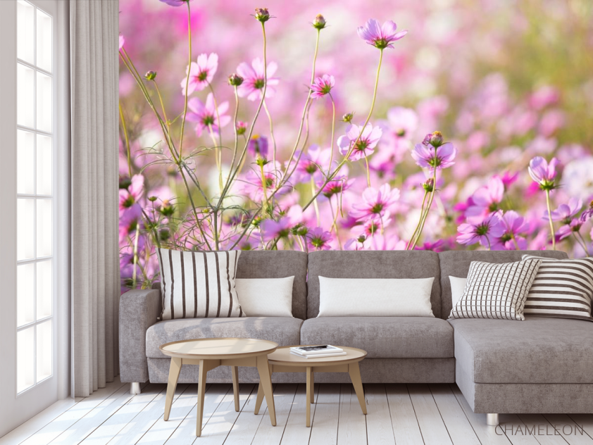 Фотообои маленькие розовые цветочки - 3