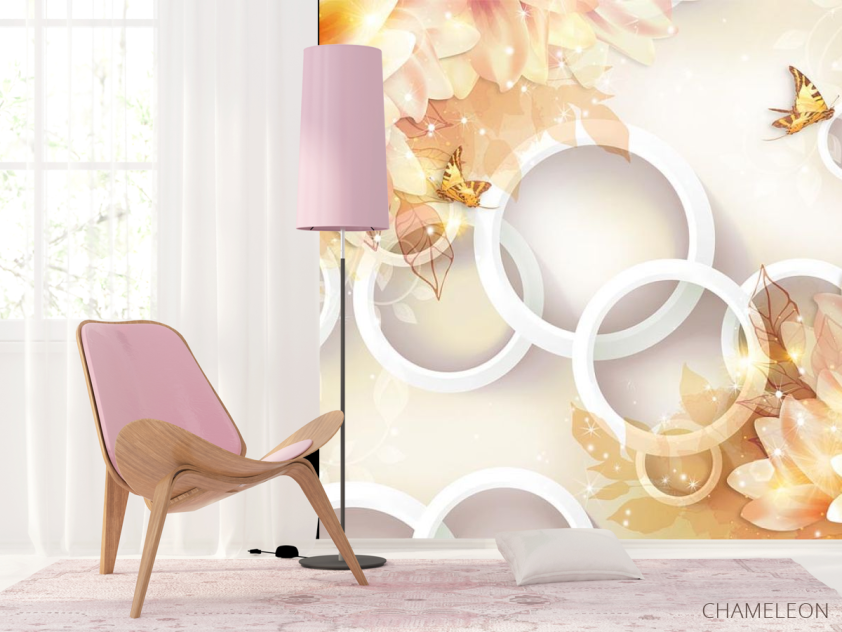 Фотошпалери Жовті хризантеми 3d - 4