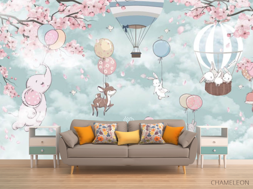 Фотообои Звери на воздушном шару - 1