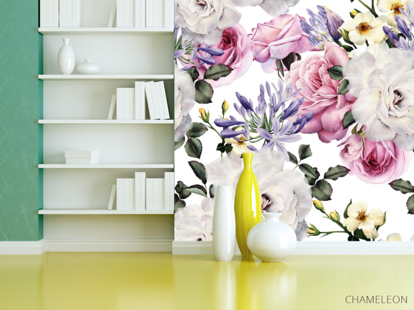 Фотообои рисованные цветы - 3