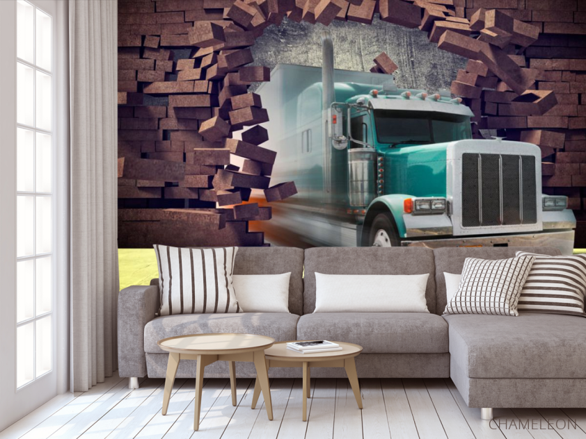 Фотообои Грузовик 3Д - 3