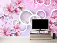 Фотообои Цветы и круги 3d - 2