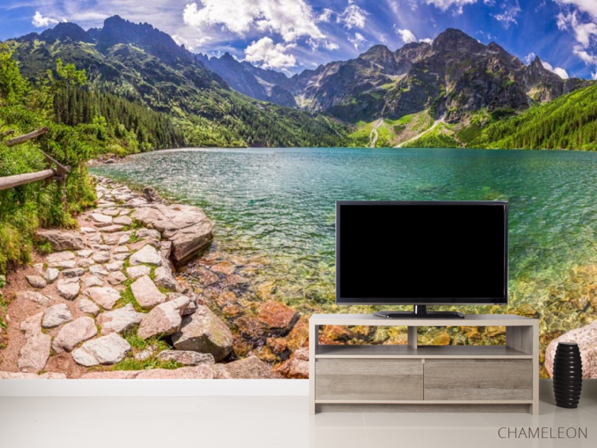 Фотообои камни, горы и озеро - 2