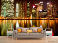 Фотообои Дома,блики, вода - 1