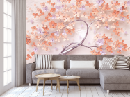 Фотообои 3д дерево персикового цвета - 3