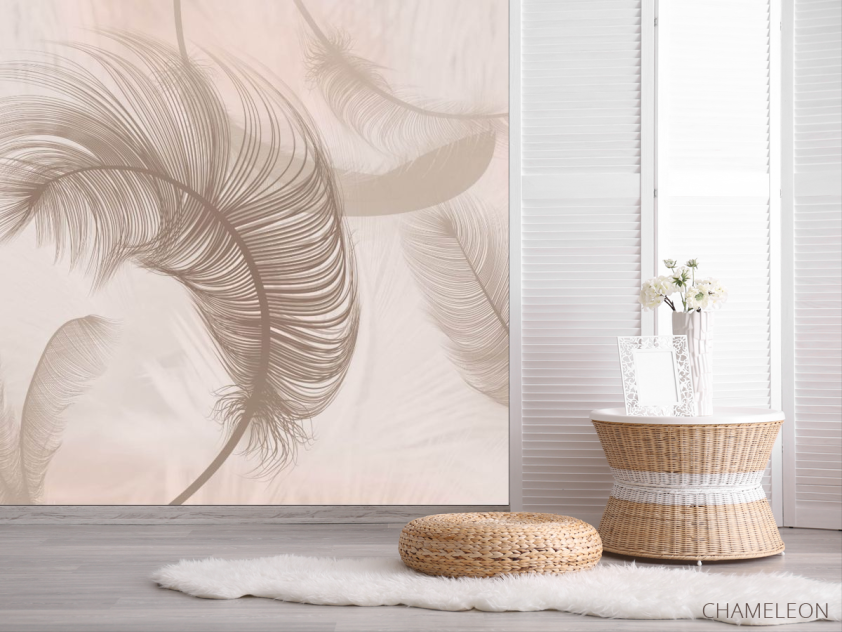 Фотошпалери коричневі пір'я - 2