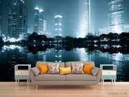 Фотообои Дома, вода, туман - 1