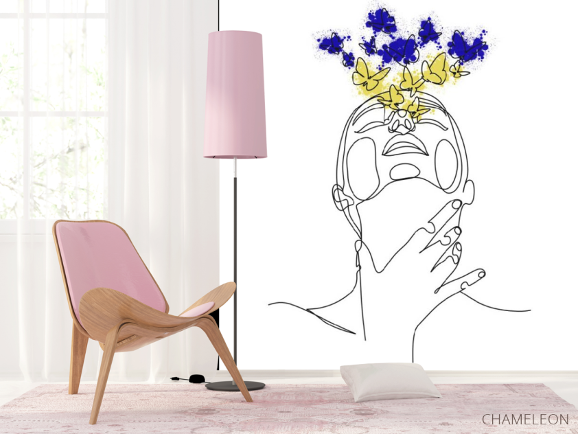 Фотообои абстракция, девушка - 4