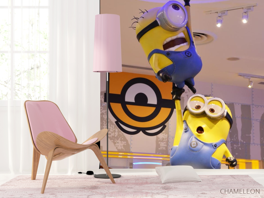 Фотошпалери міньйони на стелі - 4