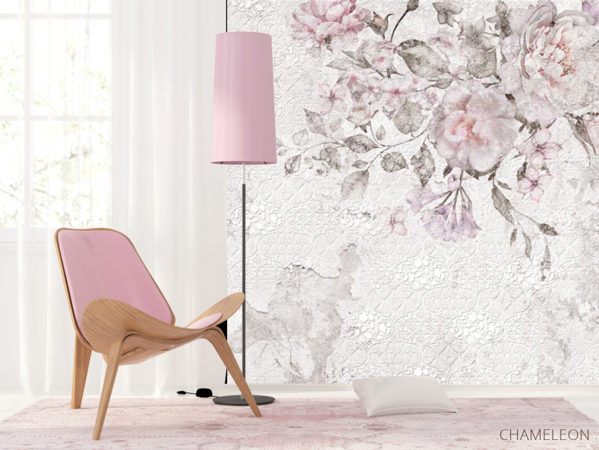 Фотошпалери Візерунок і ніжні квіти - 4